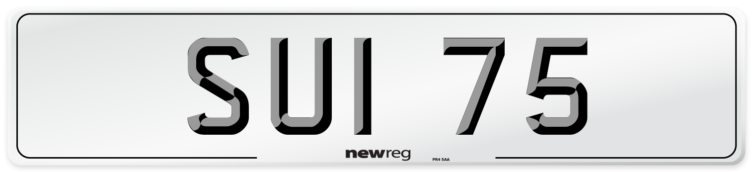 SUI 75 Number Plate from New Reg